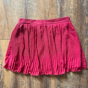 Flowy red skirt